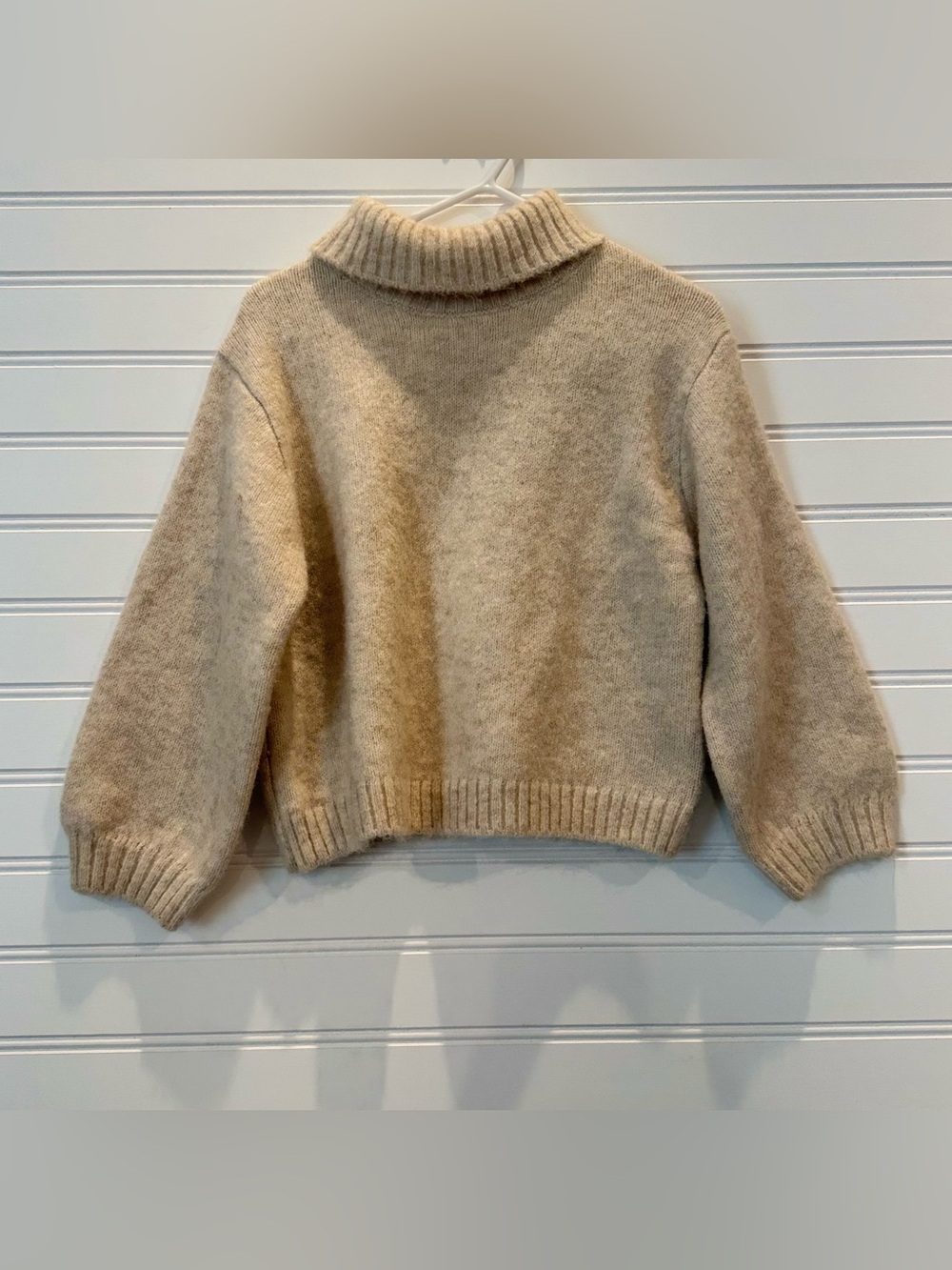 Zara Kids Oatmeal Beige Turtleneck Sweater 3Y Wool Blend